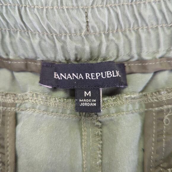 Banana Republic Tencel Utility Jogger Pant Military Green 425647 Women's Medium - Picture 7 of 9